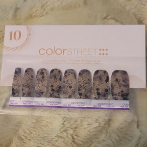 Color Street Black and Gold Glitter Nail Strips